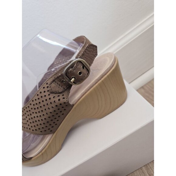 Dansko Jacinda Platform Chunky Buckle Slingback Open Peep Toe Sandals 41 11 11.5 - Picture 5 of 14